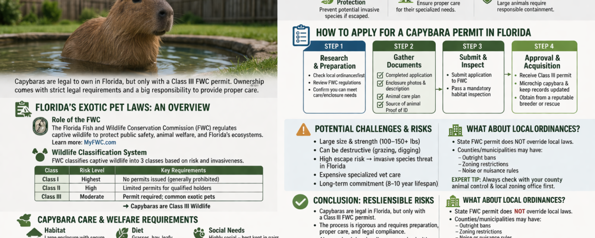 Capybara ownership guide in Florida
