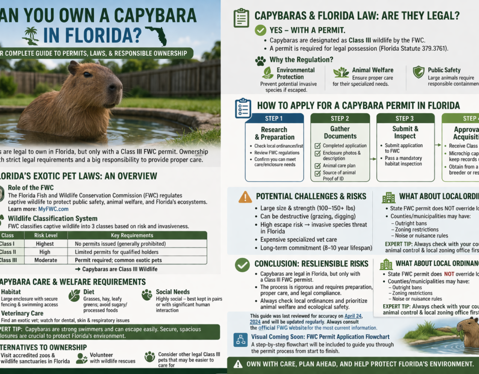 Capybara ownership guide in Florida