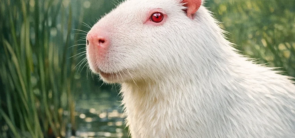 albino capybara