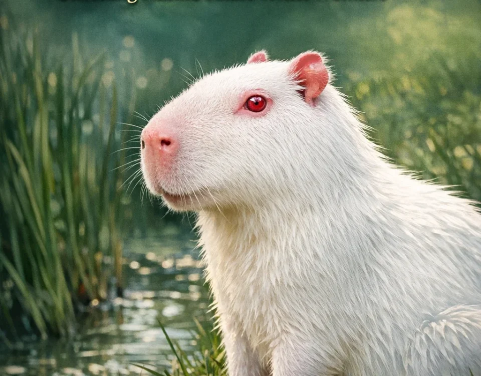 albino capybara